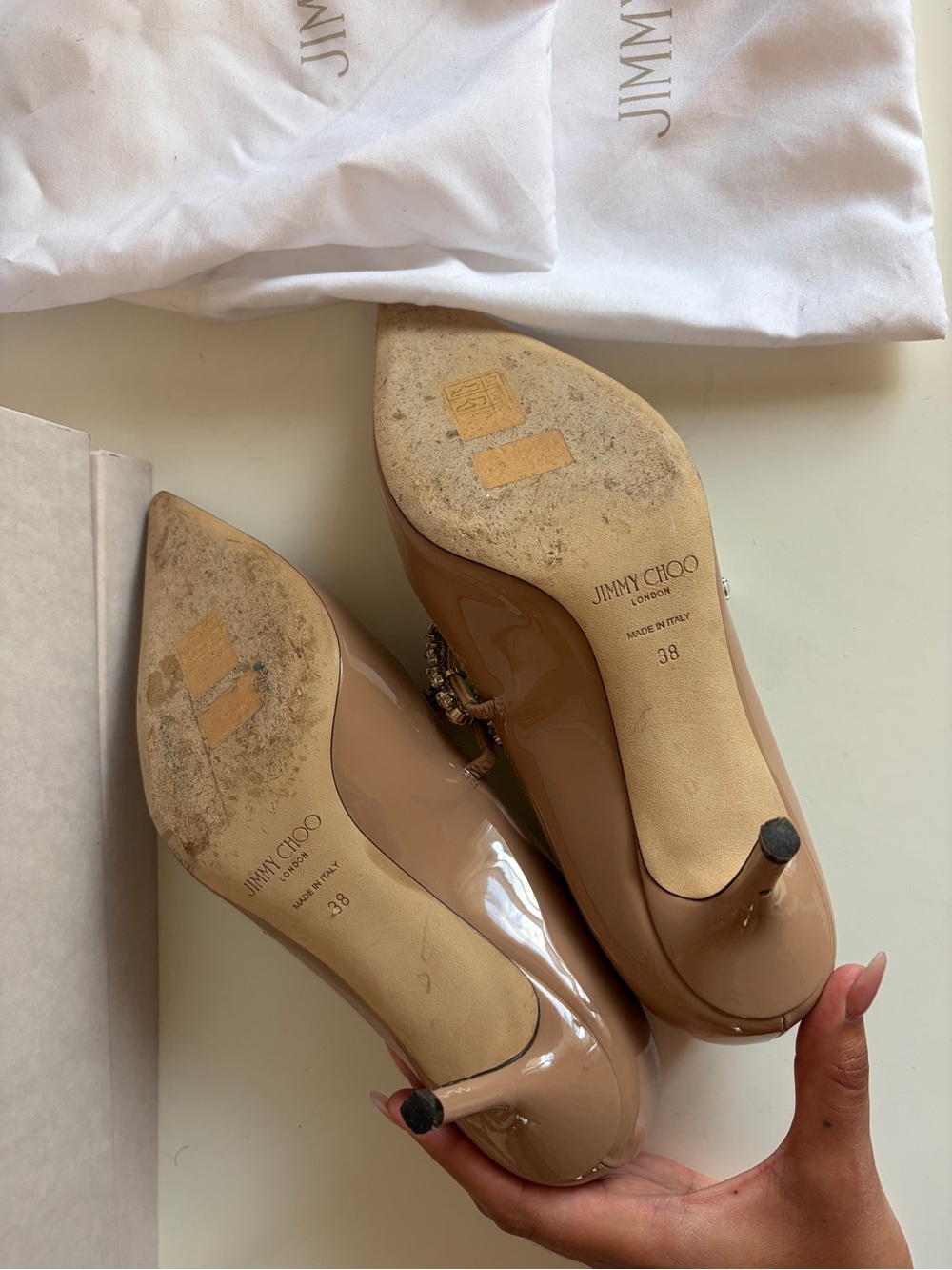 Jimmy Choo Bing Pump 65 in Ballet Pink patent leather - Picture 8 of 15